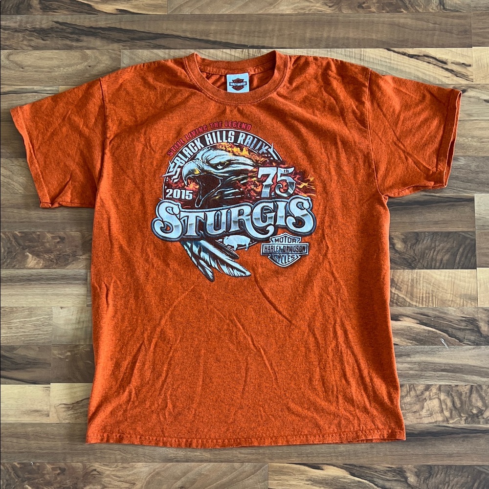 2015 Harley-Davidson Orange Sturgis Black Hills Rally Graphic Tee